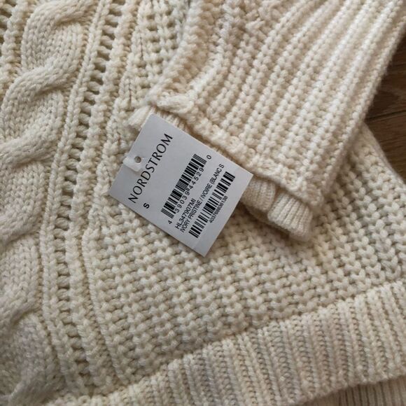 Nwt-Olivia Palermo+Cheasea28 Wool+Cashmere Sweater - Picture 6 of 8